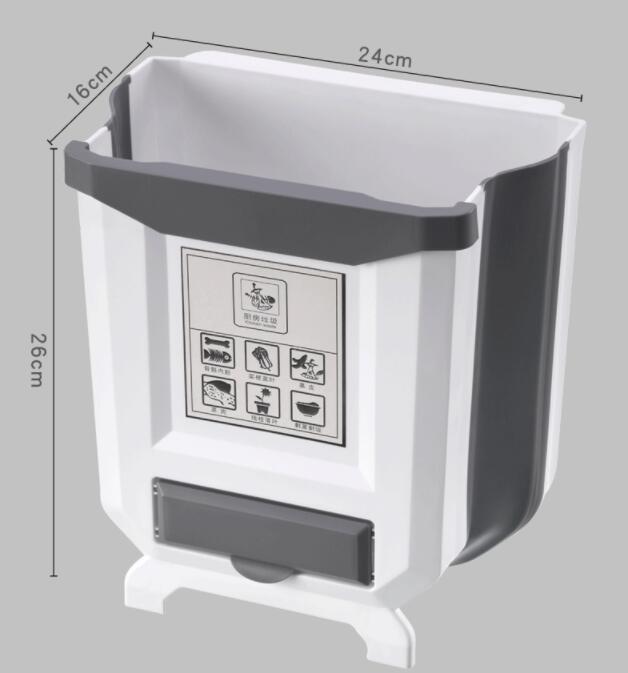 キッチン用折りたたみ式壁掛けゴミ箱